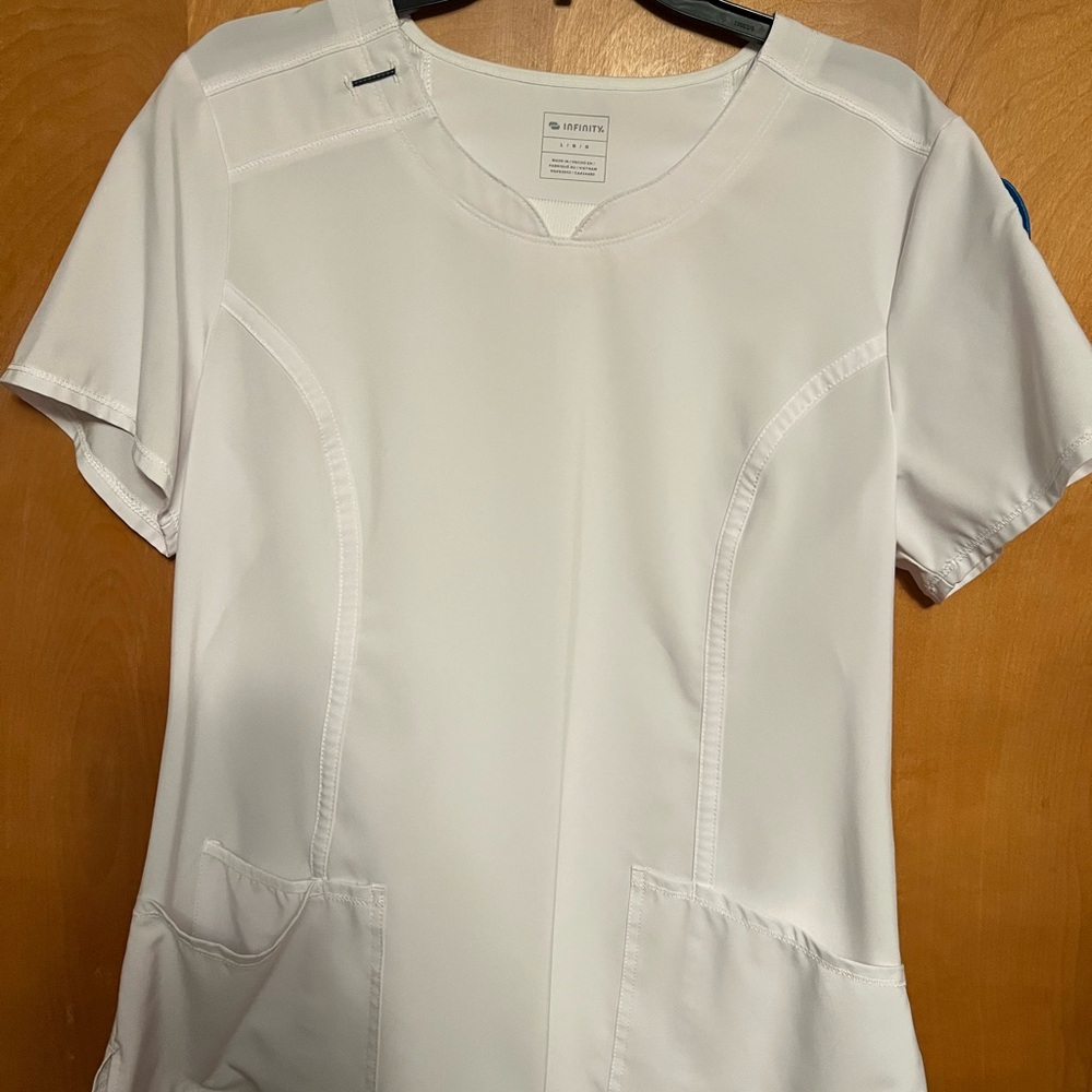 Cherokee White Fitted Blouse Short Sleeve